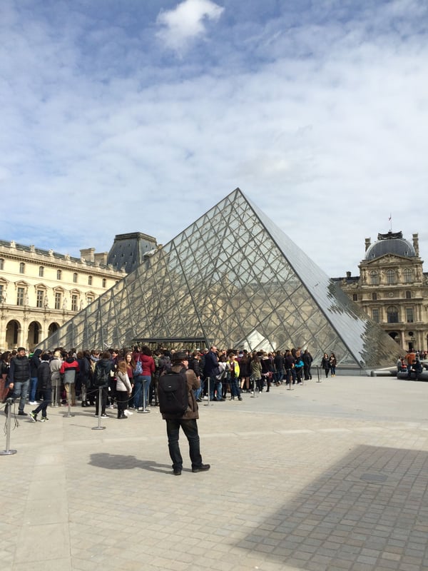 I.M. Pei's Pyramide du Louvre, The Louvre, exterior, Paris, France