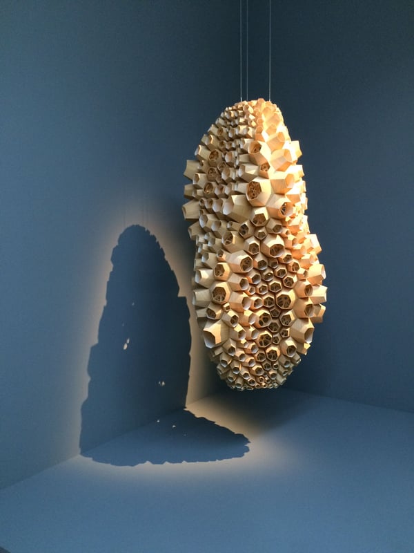 Light and honeycomb sculpture, Centre Georges Pompidou, Paris, France