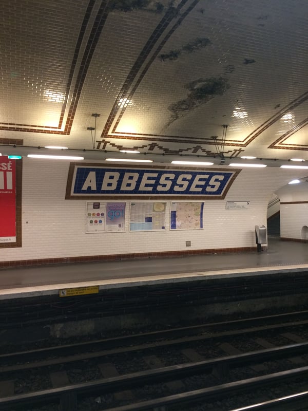 Abbesses Montmartre subway stop, Paris, France