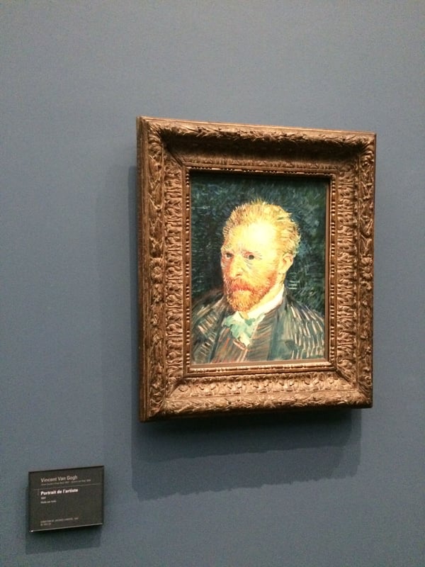 Vincent Van Gogh's Portrait de l'artiste , Musée d'Orsay, Paris, France