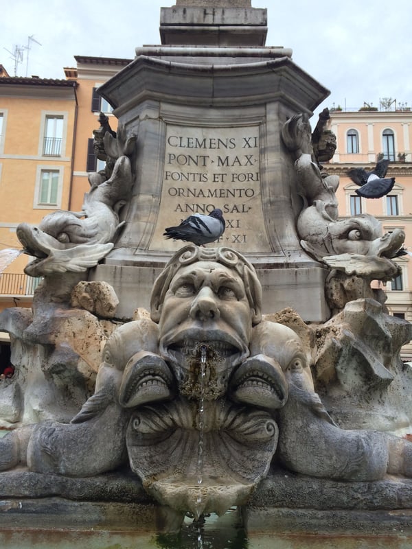 Pantheon, Rome, Italy, piazza della rotonda fountain