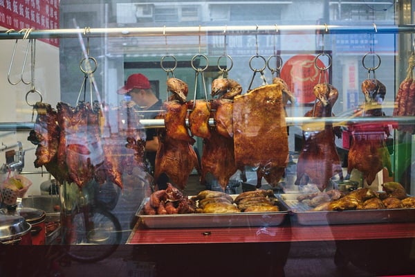 Street views: meat in the window – Taipei, Taiwan