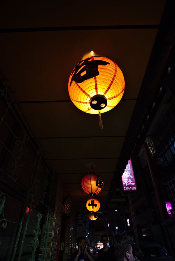 Lanterns outside the oldest hotel in the red light district in Taipei, Taiwan – Taipei Walking Tours