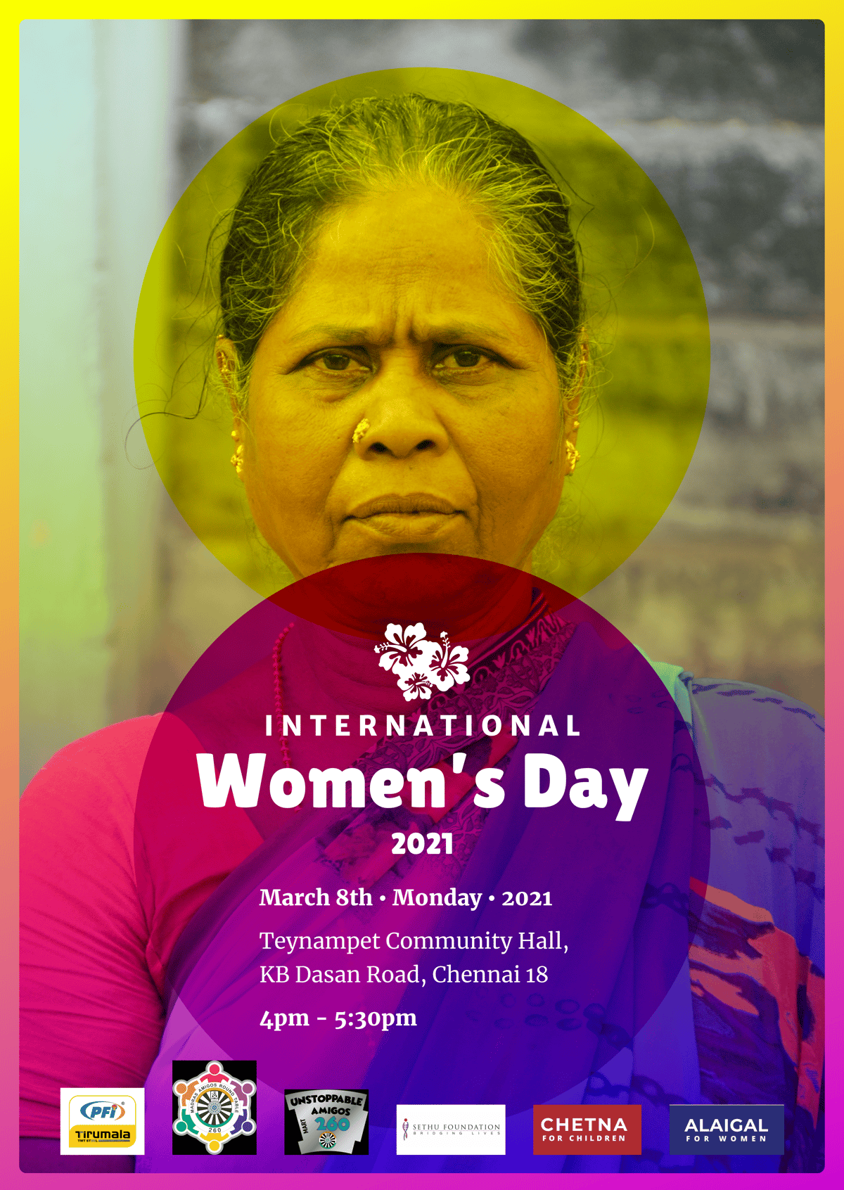 A3 poster v1 - International Women's Day, 2021 Chennai, India