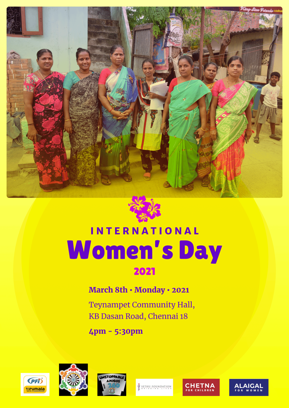 A3 poster v3 - International Women's Day, 2021 Chennai, India