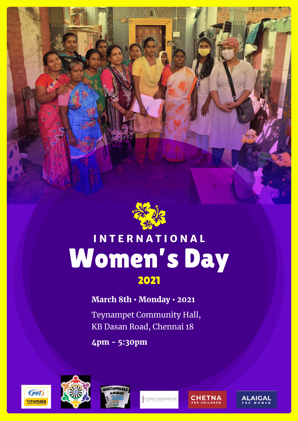 A3 poster v4 - International Women's Day, 2021 Chennai, India