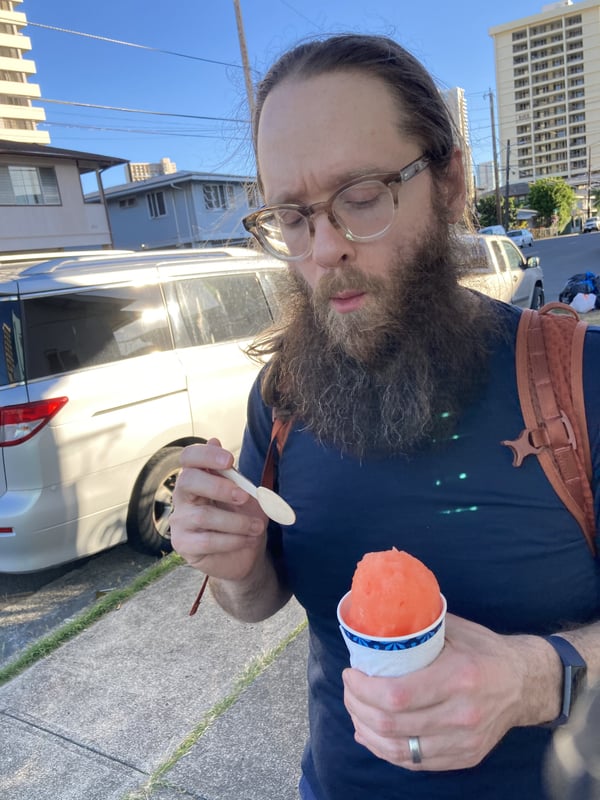 Shave Ice, Waiola Shave Ice, Oahu, Hawaii.