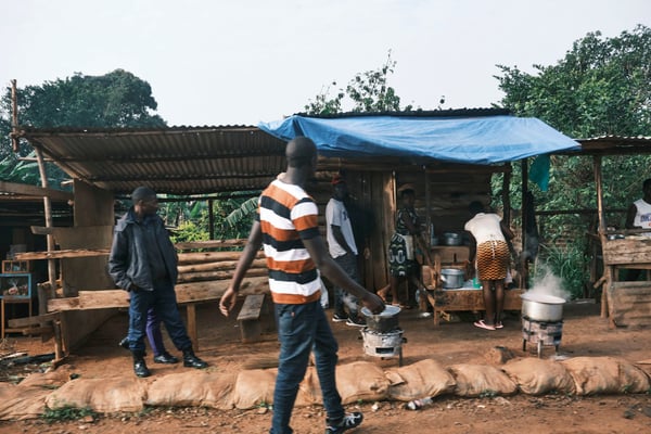 Store front and fruit stand, Uganda