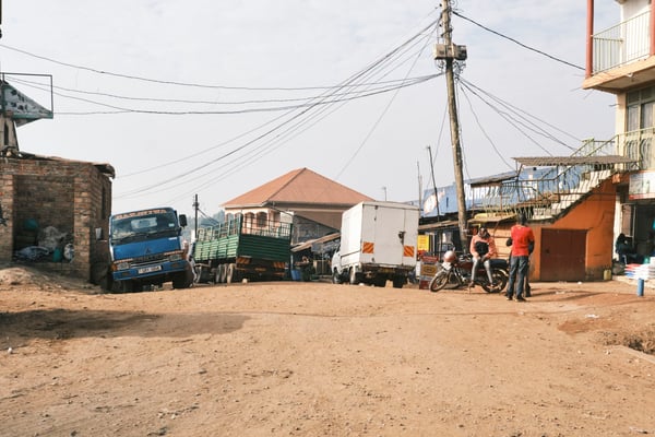 Street views, people hanging out, Uganda