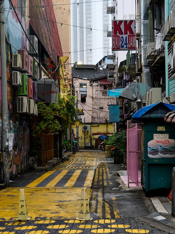 City views, colorful street art and buildings, Kuala Lumpur, Malaysia