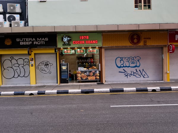 City street art and store front, Kuala Lumpur, Malaysia