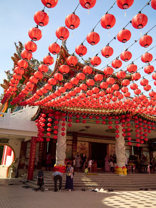 Thean Hou Temple, lanterns and shadows, Kuala Lumpur, Malaysia