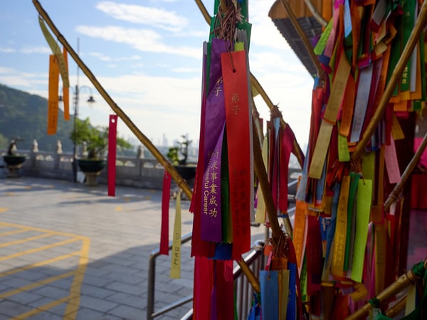 Making our wishes for the year, Kek Lok Si Temple, Penang, Malaysia