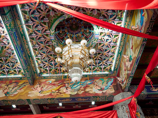 Temple details, interior, Kek Lok Si Temple, Penang, Malaysia
