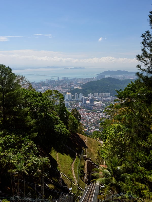 Another cityscape from the top of the funicular, Penang Hill, Penang, Malaysia