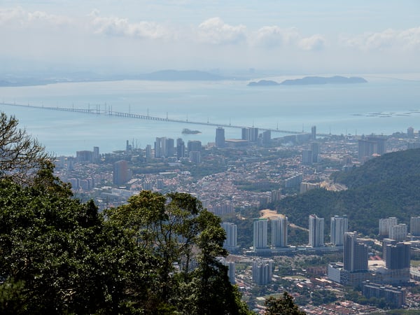Another cityscape from the top of the funicular, Penang Hill, Penang, Malaysia