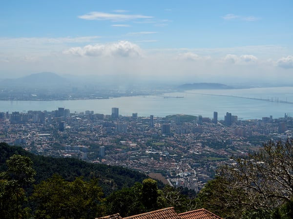 Another cityscape from the top of the funicular, Penang Hill, Penang, Malaysia