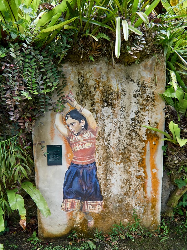 Indian girl artwork, The Habitat, Penang Hill, Penang, Malaysia