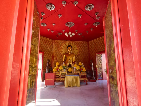 Buddah statue, Wat Chayamangkalaram Thai Buddhist Temple, Penang, Malaysia