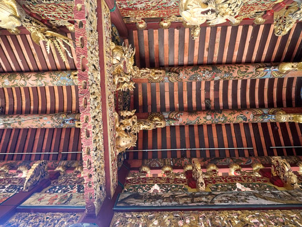 Interior of Leong San Tong Khoo Kongsi Clan house, Penang, Malaysia