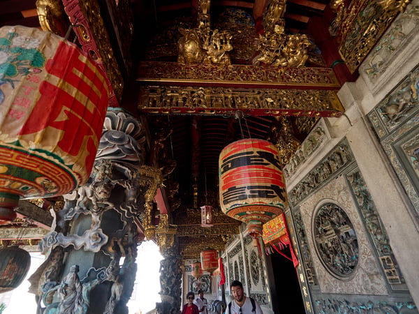Interior of Leong San Tong Khoo Kongsi Clan house, Penang, Malaysia