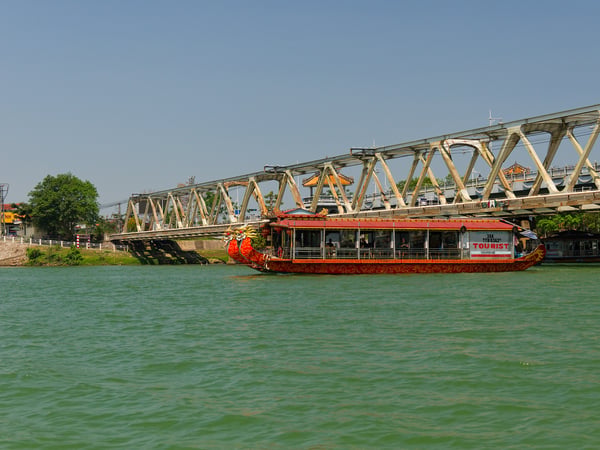 Dragon boat tour along the Perfume river, Hue, Vietnam