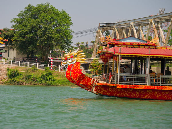 Dragon boat tour along the Perfume river, Hue, Vietnam