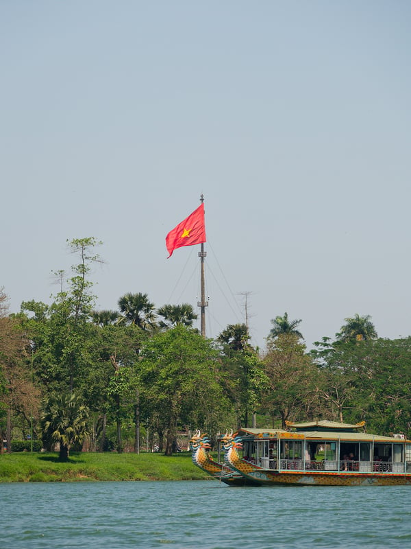 Dragon boat tour along the Perfume river, Hue, Vietnam