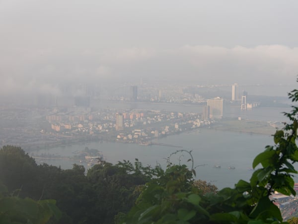 City views from high up in the hills, Da Nang, Vietnam