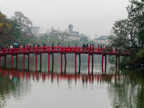 Views around Hoàn Kiếm Lake, Ha Noi, Vietnam