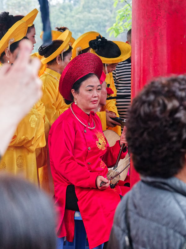 Tết celebration at the pagoda on Hoàn Kiếm Lake, Ha Noi, Vietnam