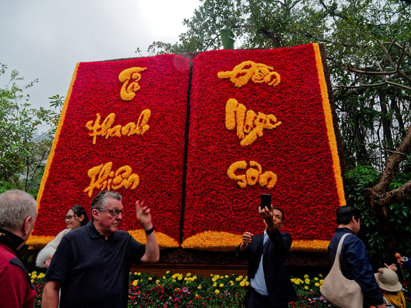 Tết celebration at the pagoda on Hoàn Kiếm Lake, Ha Noi, Vietnam
