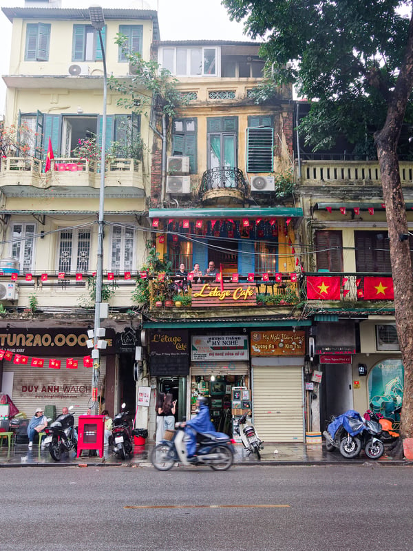 Across the street views around Hoàn Kiếm Lake, Ha Noi, Vietnam