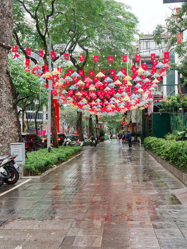 Street views walking around Ha Noi, Vietnam
