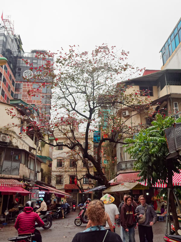 Street views walking around Ha Noi, Vietnam