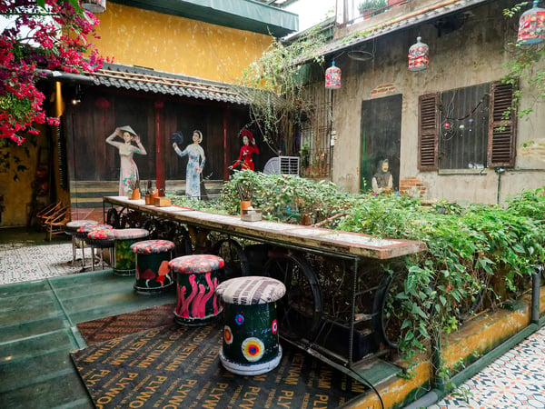 Interior of Hidden Alley Coffee Ha Noi, Vietnam