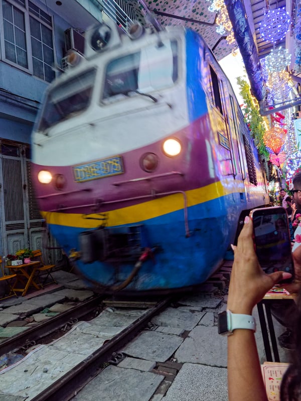 Train street Ha Noi, Vietnam