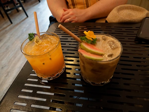 Passion Fruite juice (left), Guava juice (right), Ho Chi Min City, Vietnam