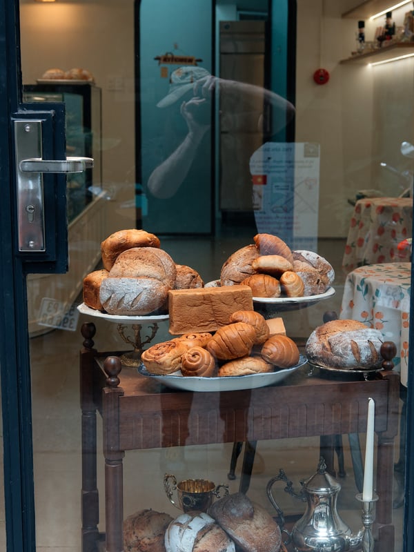 Boulangerie window display, Ho Chi Min City, Vietnam