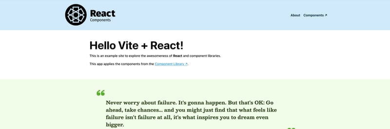 React Components website screenshot